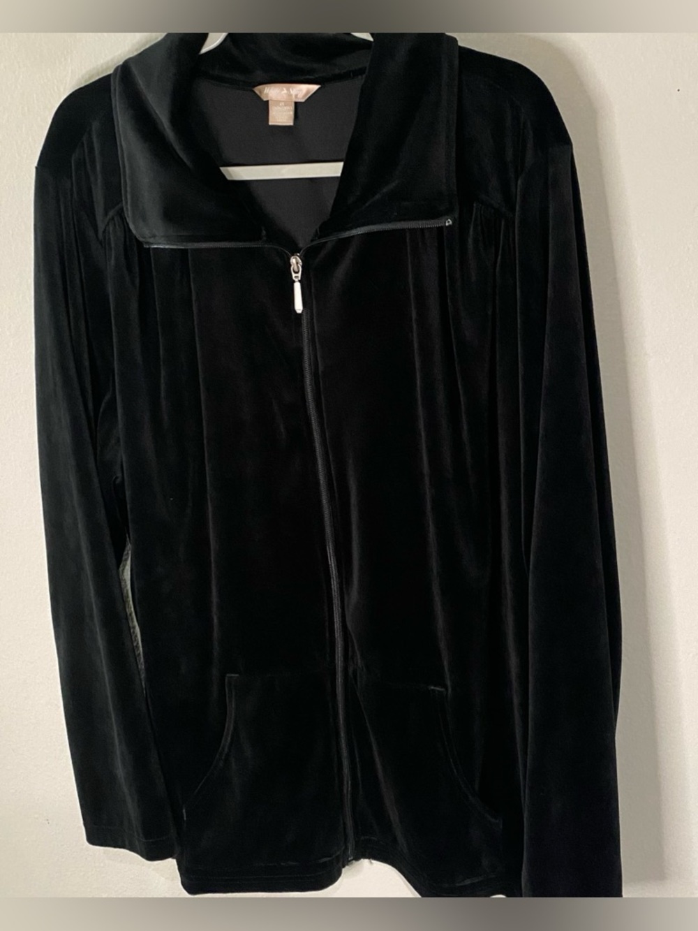 WHITE STAG BLACK VELVET FULL ZIP JACKET